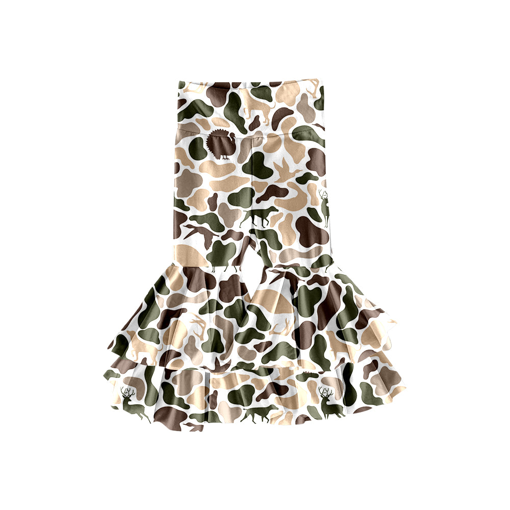 (Pre Order) No moq P0889 pre-order toddler girl clothes yoga camouflage long pant-2025.9.27
