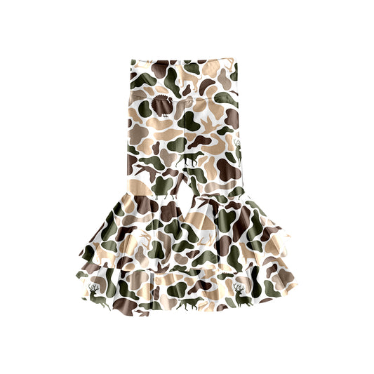 (Pre Order) No moq P0889 pre-order toddler girl clothes yoga camouflage long pant-2025.9.27