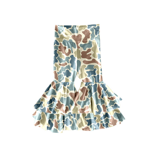 (Pre Order) No moq P0892 pre-order toddler girl clothes yoga camouflage long pant-2025.9.27