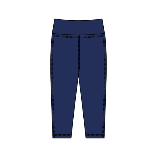 (Pre Order) No moq P0924 pre-order toddler girl clothes yoga navy blue long pant-2025.10.15