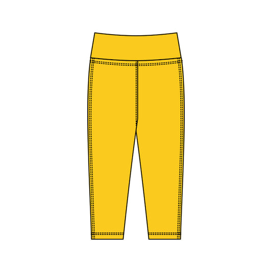 (Pre Order) No moq P0925 pre-order toddler girl clothes yoga yellow long pant-2025.10.15