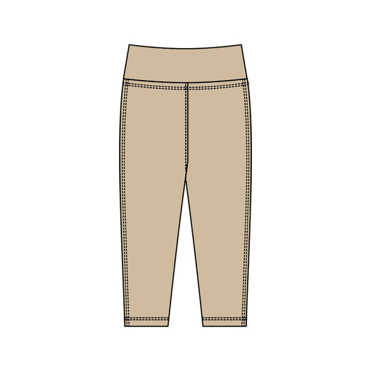 (Pre Order) No moq P0926 pre-order toddler girl clothes yoga khaki long pant-2025.10.15