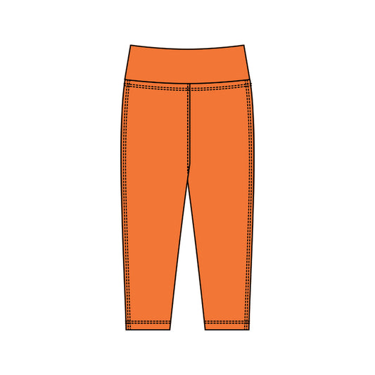 (Pre Order) No moq P0930 pre-order toddler girl clothes yoga orange long pant-2025.10.15