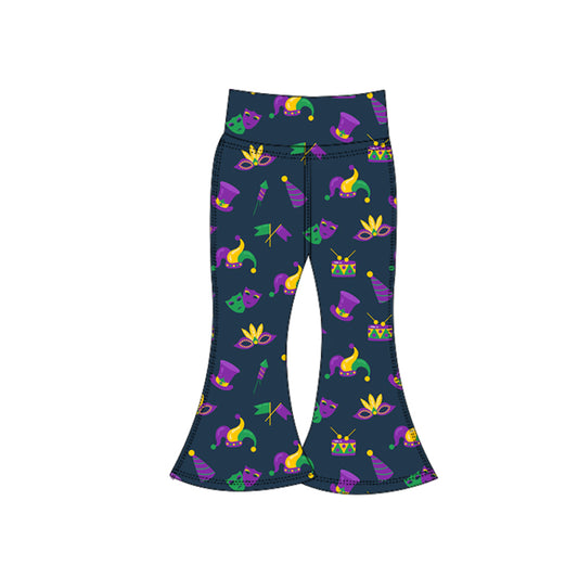 (Pre Order) No moq P0939 pre-order toddler girl clothes yoga mardi gras long pant-2025.10.16