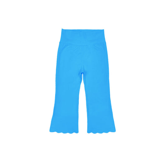 (Pre Order) No moq P0968 pre-order toddler girl clothes yoga blue long pant-2025.11.11