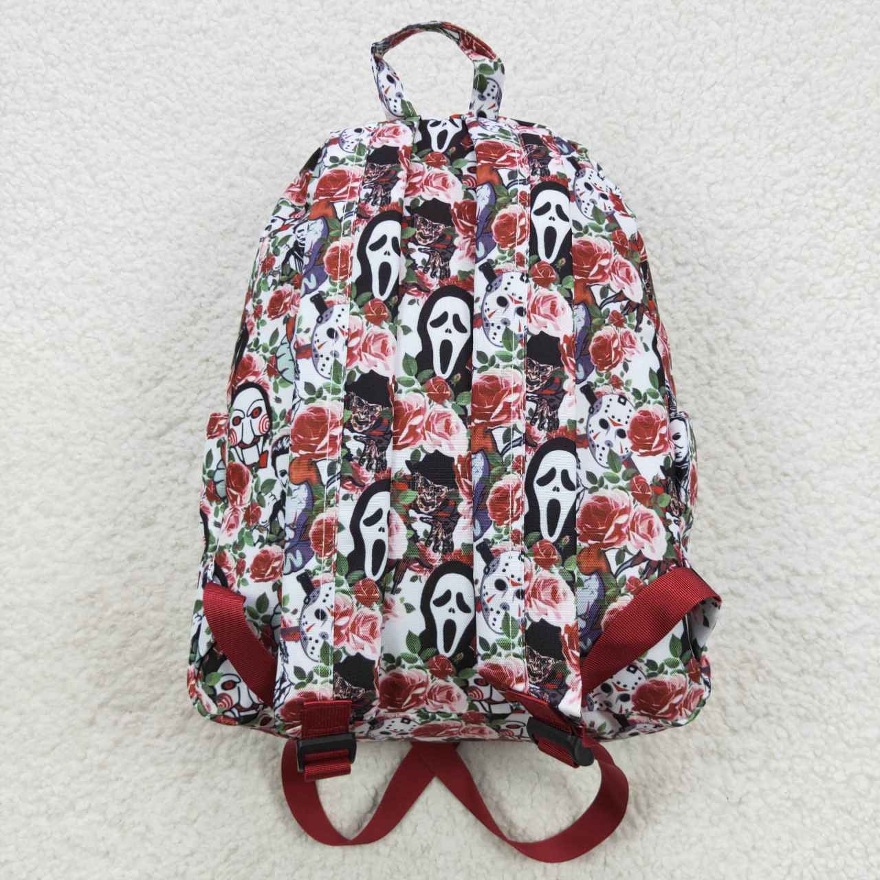 BA0060 Halloween Flower Mask Man Backpack