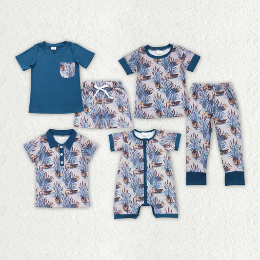 RTS Baby Boys Ducks Sibling Rompers Outfits Clothes Sets