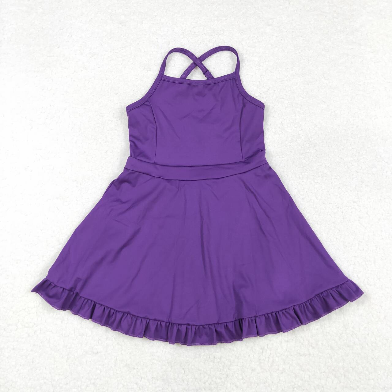 RTS NO MOQ ETA 5-7DAYS ARRIVED S0454 Pure purple sportswear skirt swimsuit