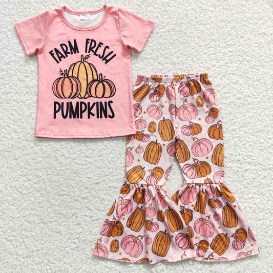 GSPO0607 PUMPKINS pumpkin short-sleeve shorts set