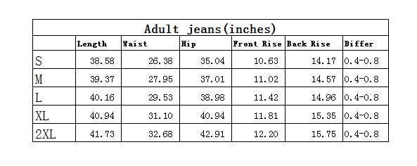 RTS NO MOQ Adult Women Bell Bottom Denim Jeans Pants Trousers adult denim pants