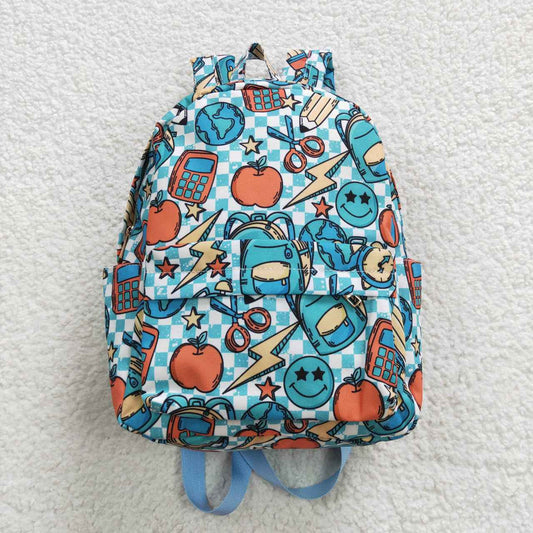 BA0071 Smiley Apple Pencil Green Backpack