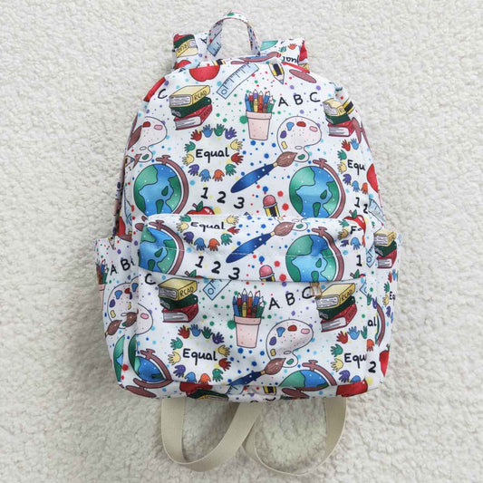 BA0072 Globe Apple White Backpack