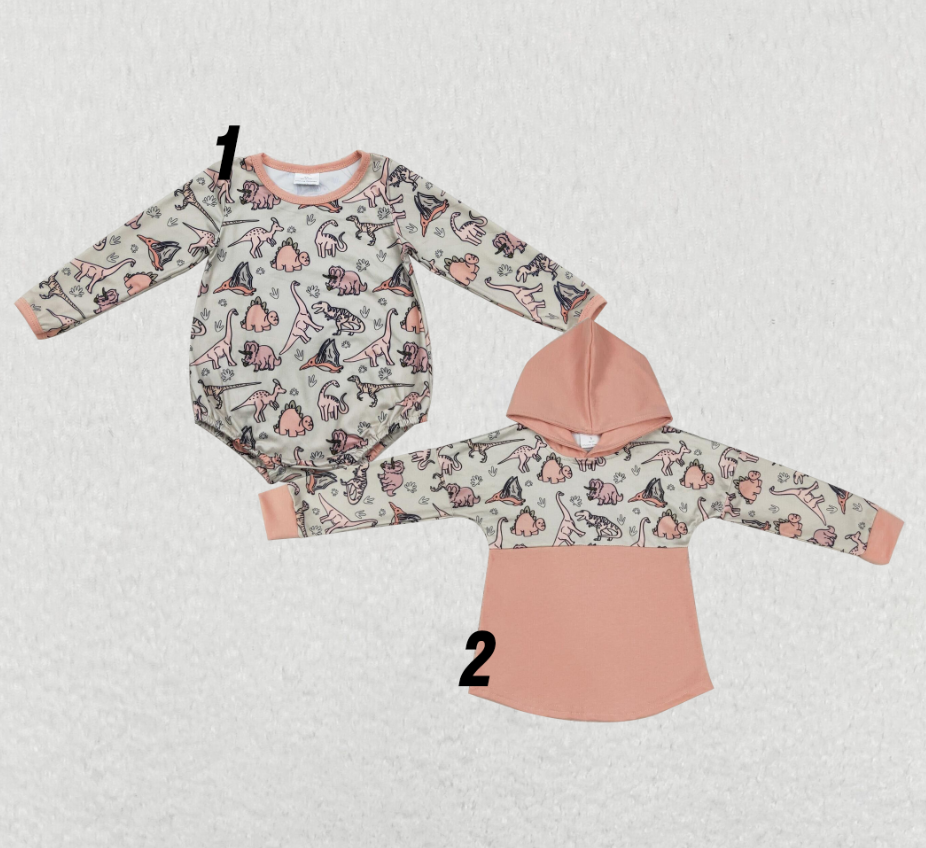 RTS NO MOQ Dinosaur rompers and tops in stock