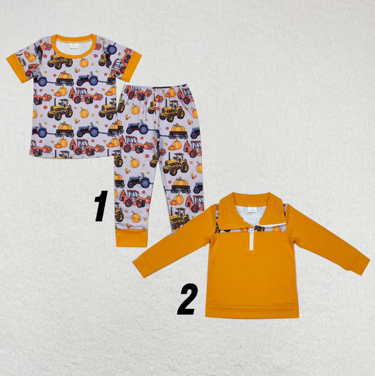 RTS NO MOQ Halloween suit and top orange pumpkin