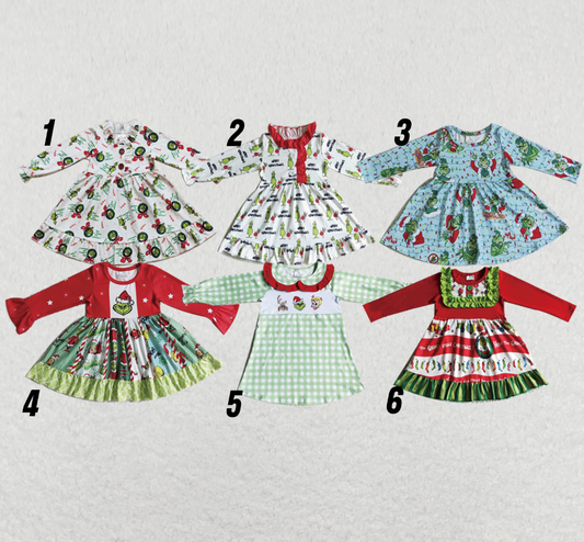 RTS NO MOQ Long Sleeve Santa Claus Dress