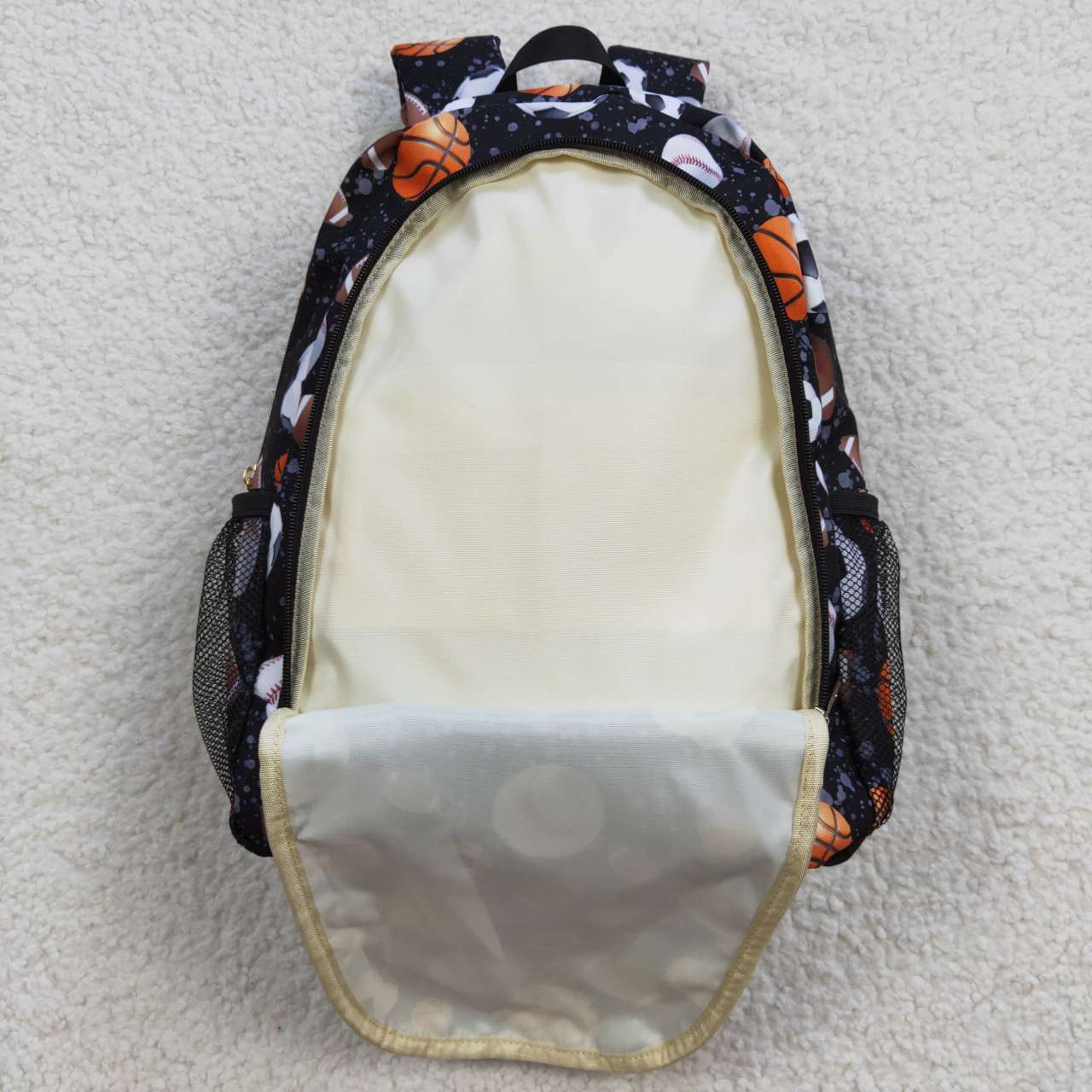 BA0125 Soccer Rugby Black Backpack