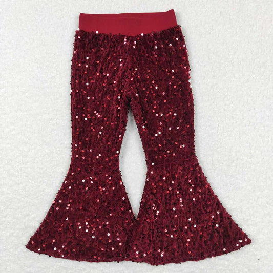 P0338 Fuchsia sequined trousers