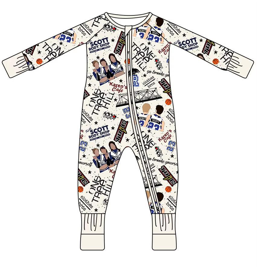 Custom moq 3 eta 7/8week moq 5 eta /4/5week Athlete - White Lettering Long Zip-Up Jumpsuit