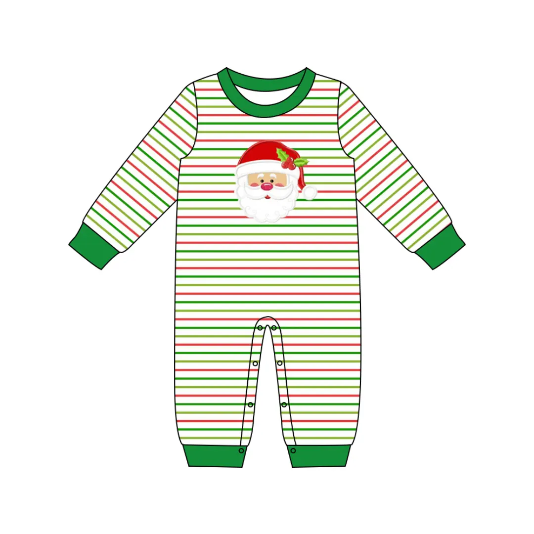 Custom moq 3 MIX SIZE eta 7/8week moq 5 eta /4/5week Santa Claus print grass green long mixed suit