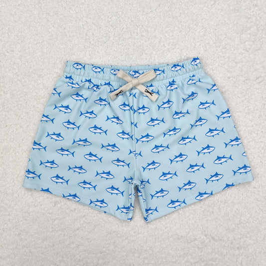 RTS NO MOQ ETA 5/7days Arrived S0171 Shark Teal Swim Shorts