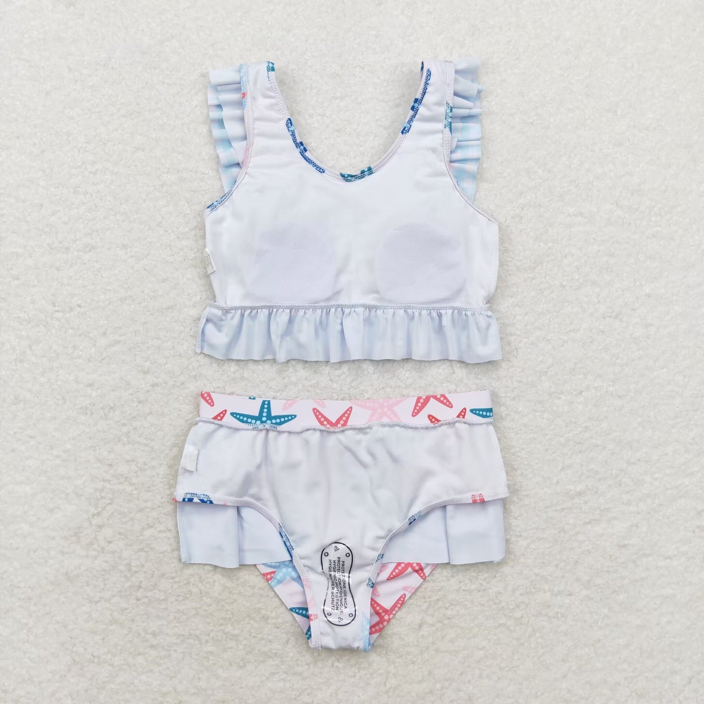 rts no moq S0240 Starfish plaid lace swimsuit set