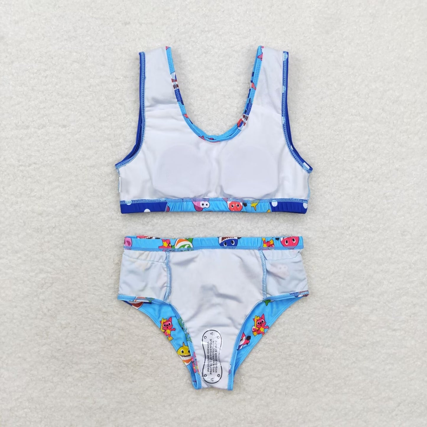 rts no moq S0280 baby shark cartoon shark blue swimsuit suit