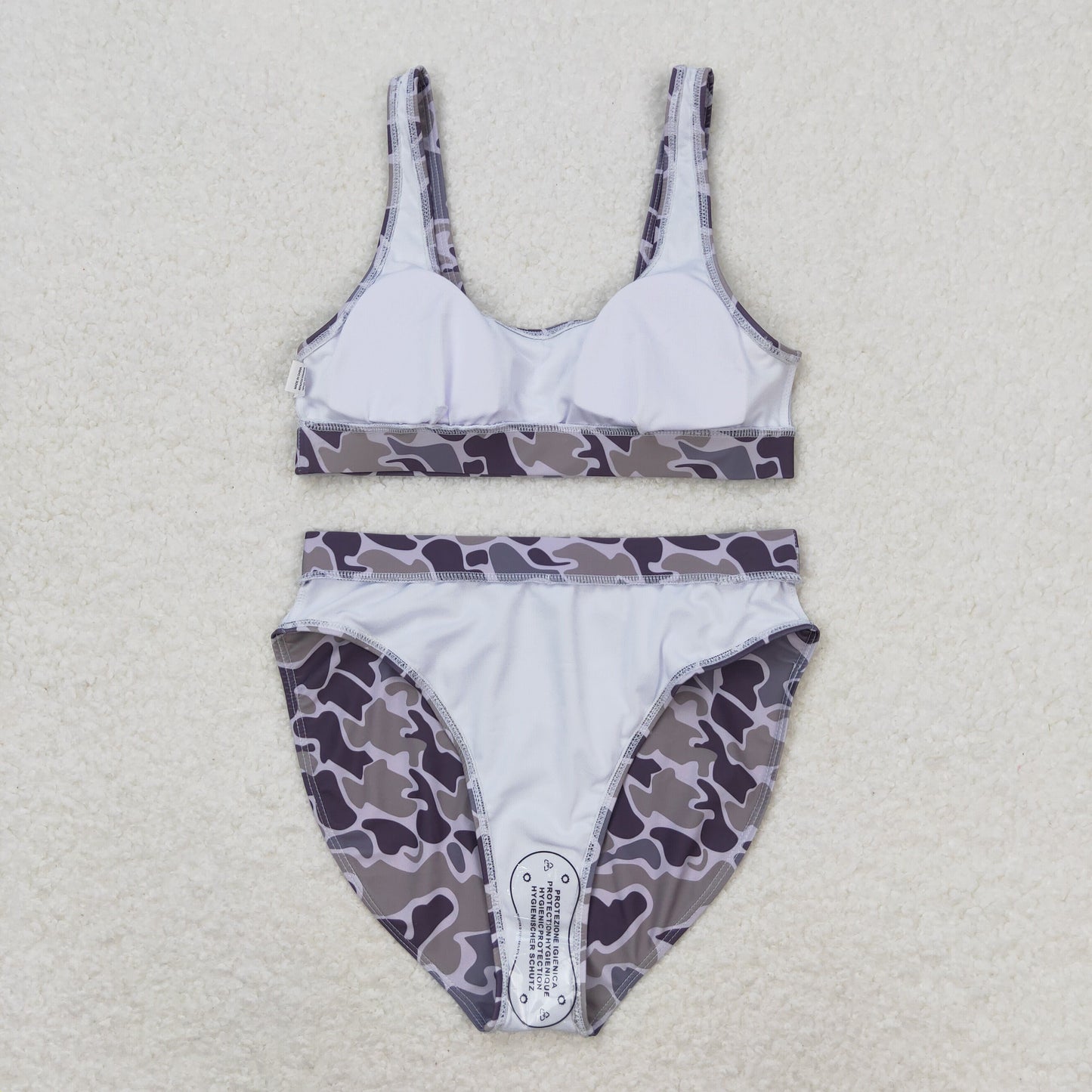 S0321 Adult women's camouflage swimsuit set