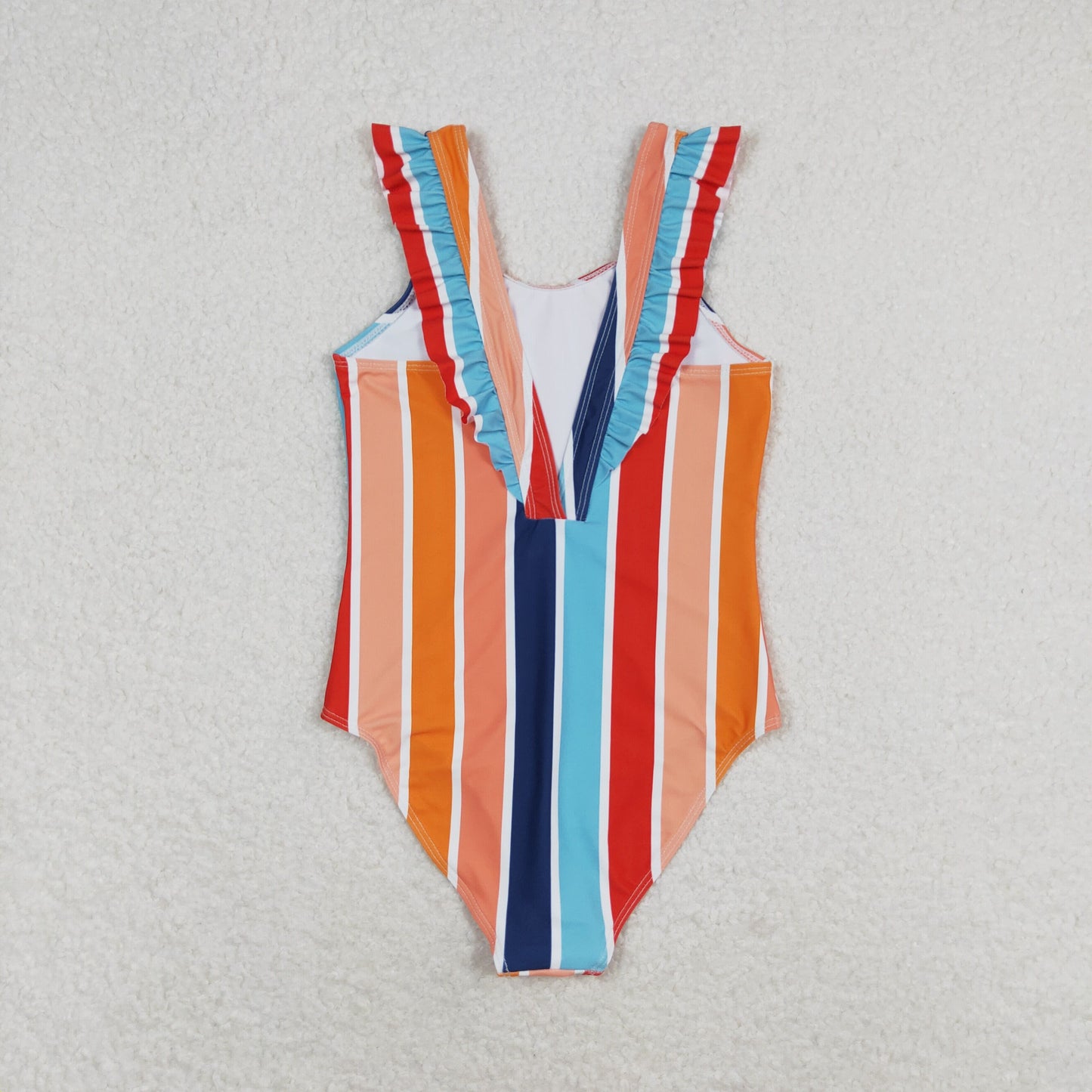 rts no moq S0341 Colorful striped one-piece swimsuit