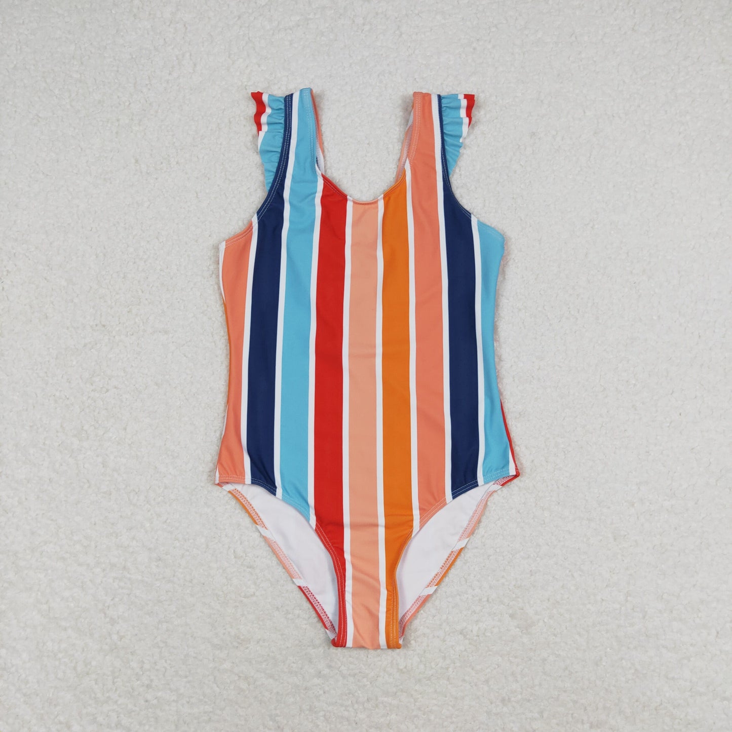 rts no moq S0341 Colorful striped one-piece swimsuit