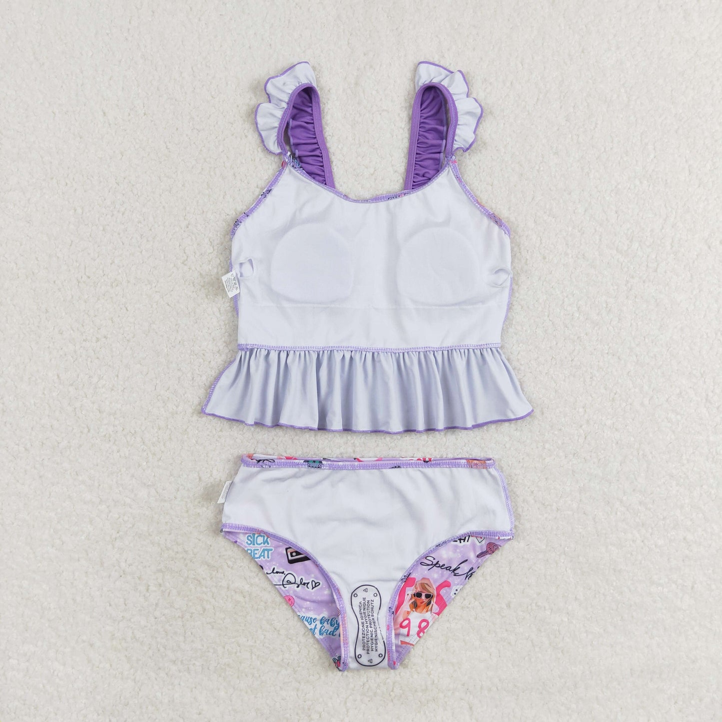 rts no moq S0389 Taylor Swift purple lace swimsuit set