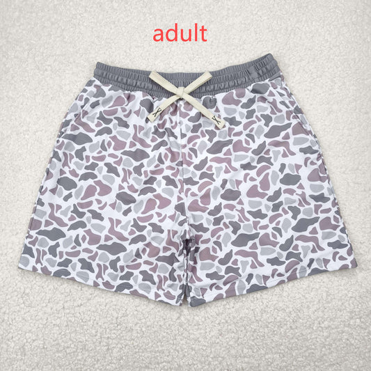 RTS NO MOQ S0403 Adult men's brown and gray camouflage swimming trunks