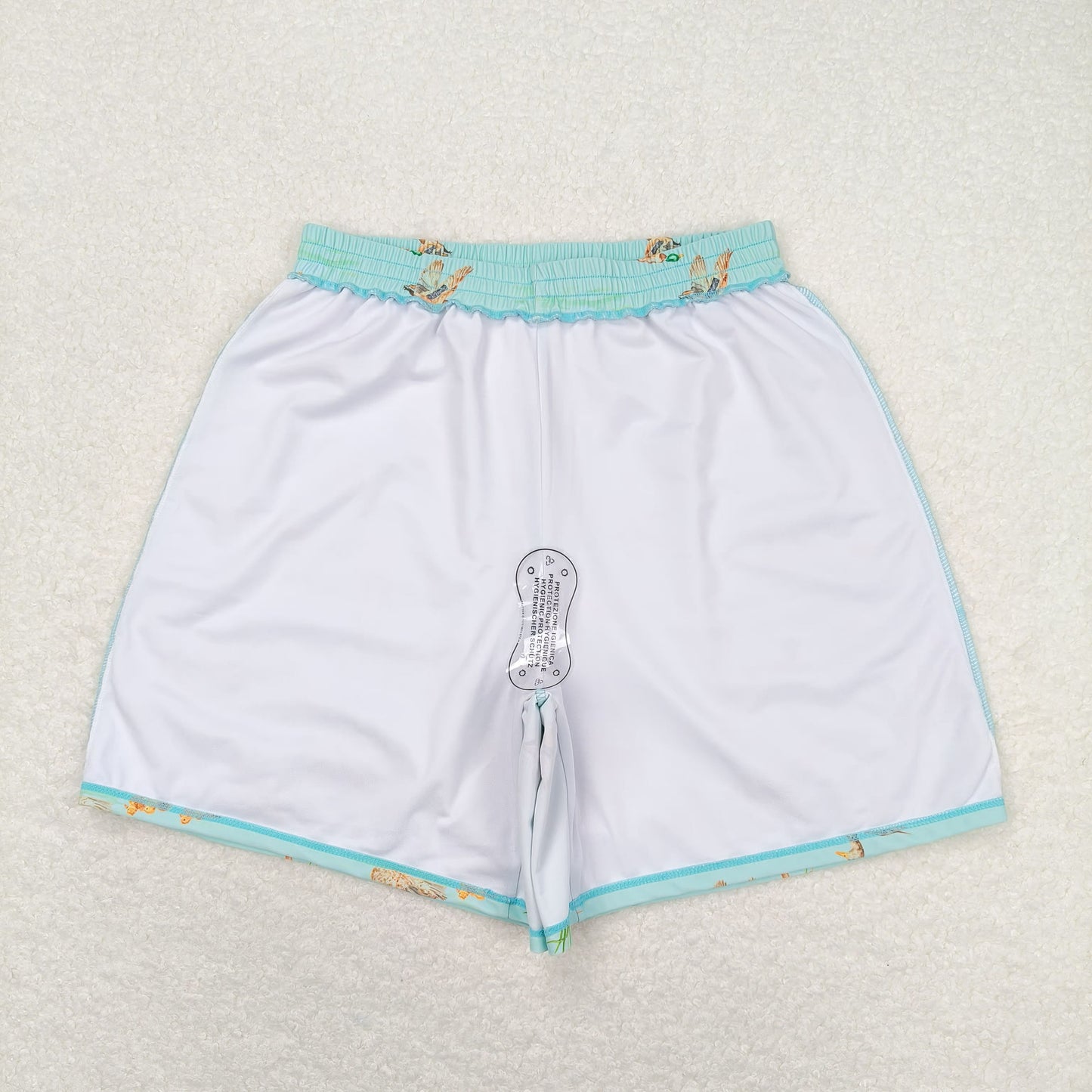 S0428 Adult men's duck light green swimming trunks