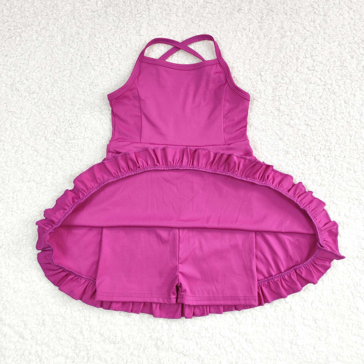 rts no moq S0441 Pure purple sportswear skirt swimsuit