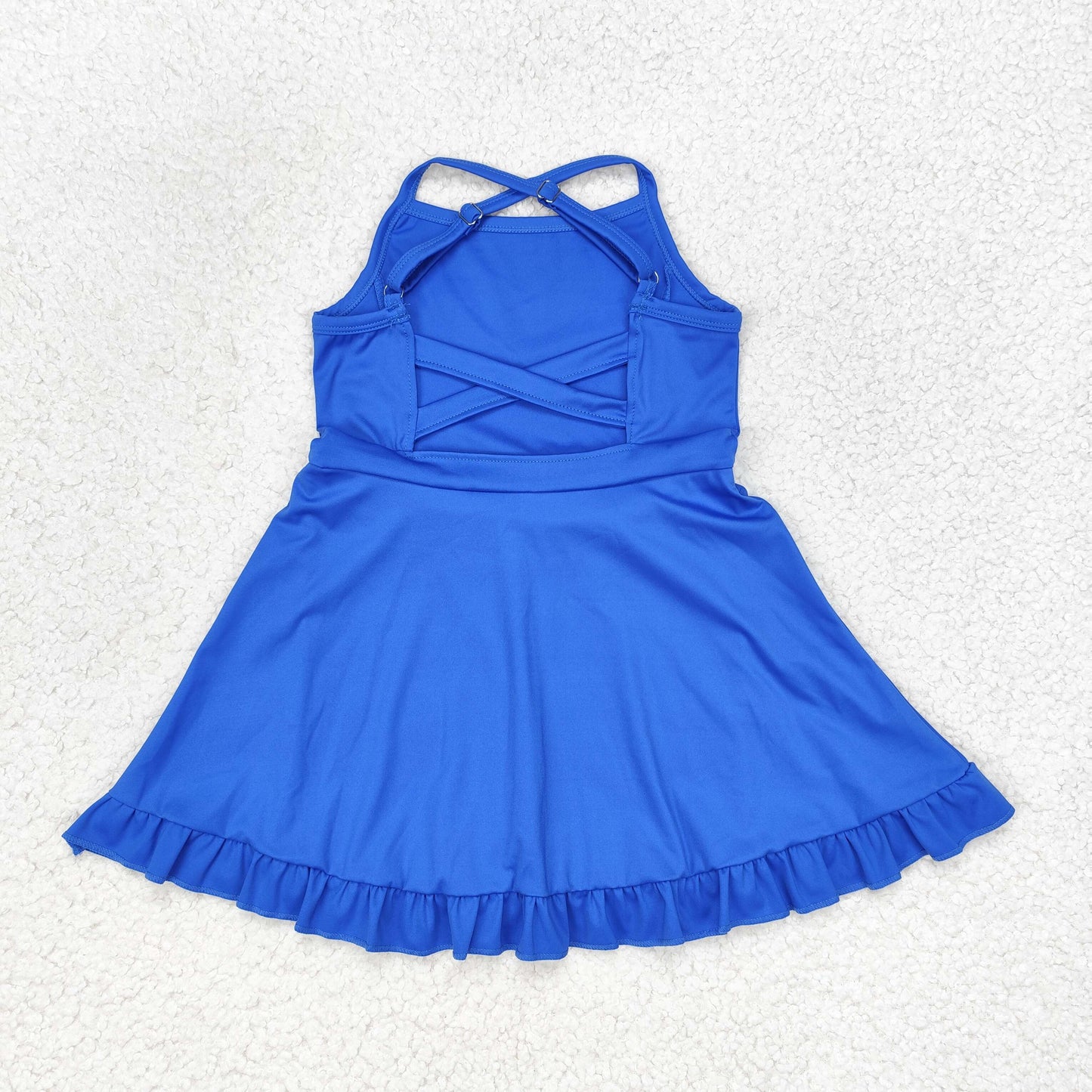 RTS NO MOQ ETA 5-7DAYS ARRIVED  S0445 Pure blue sportswear skirt swimsuit