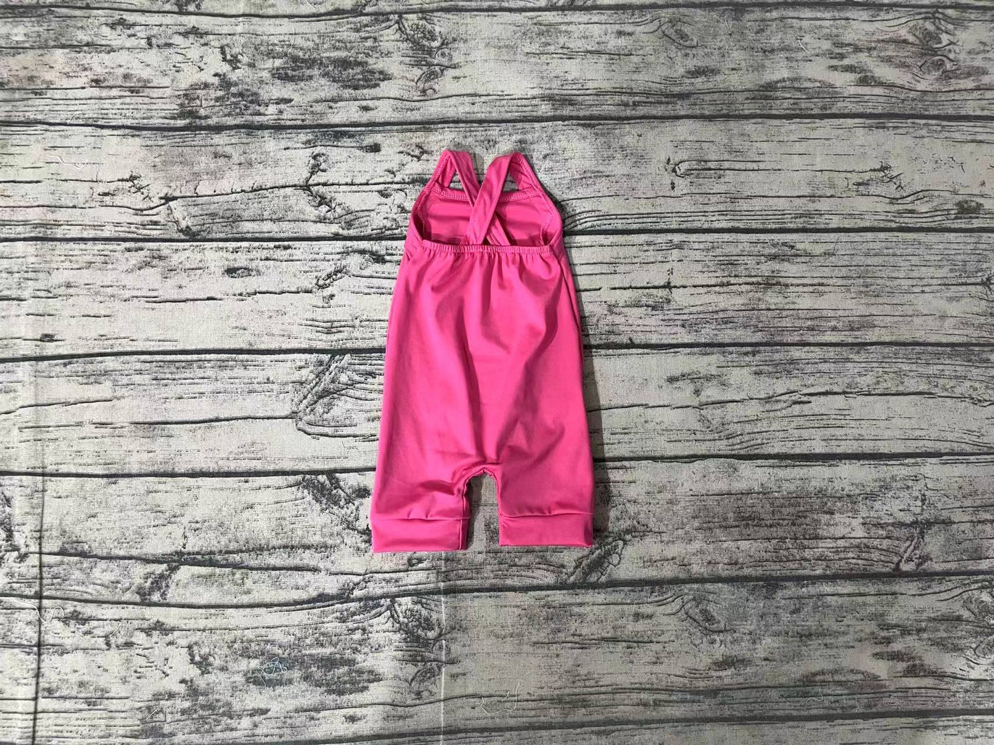 no moq S0447 pre-order baby girl clothes Solid rose red one-piece yoga swimsuit