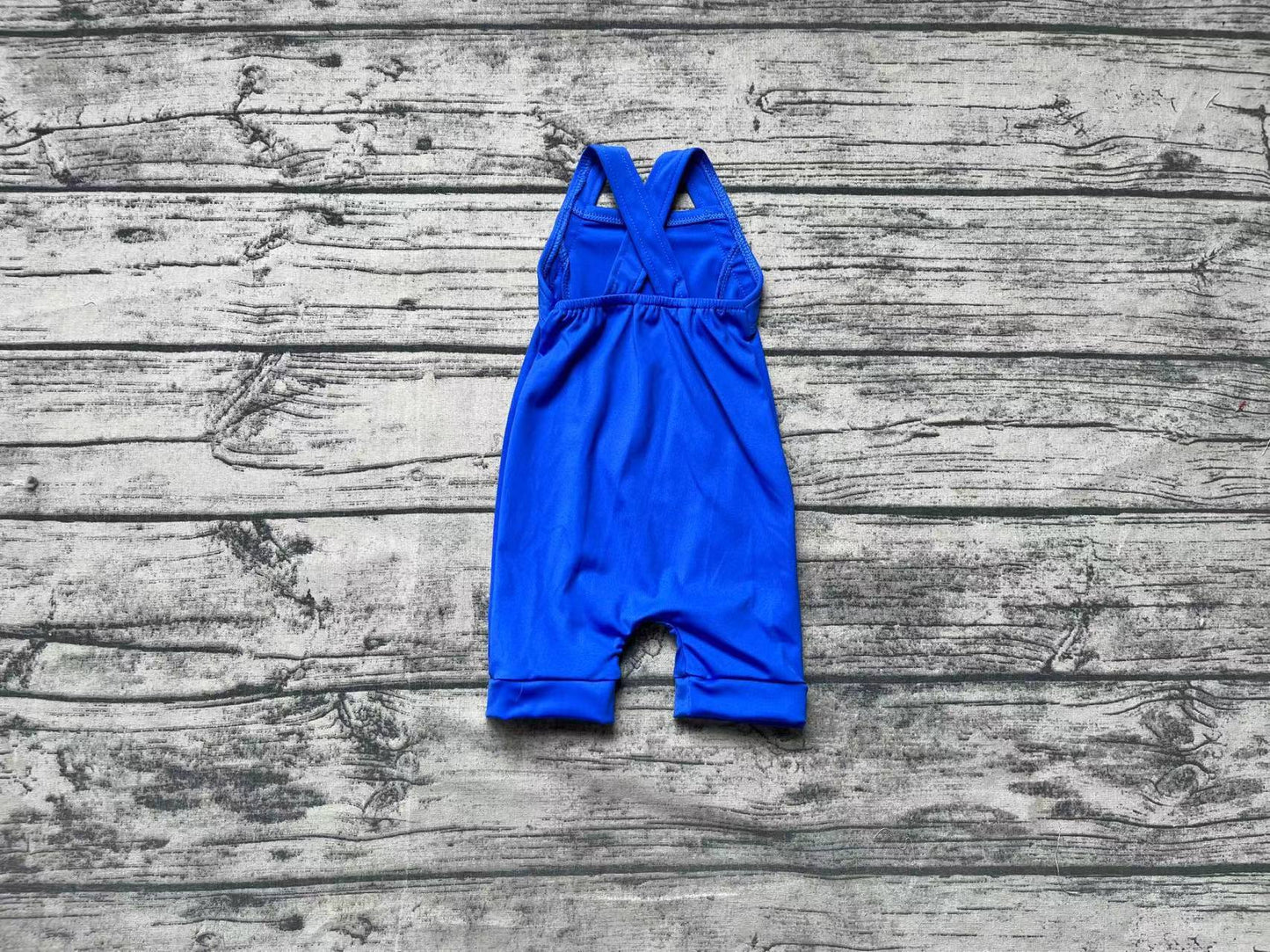 no moq S0452 pre-order baby girl clothes Solid blue one-piece yoga swimsuit