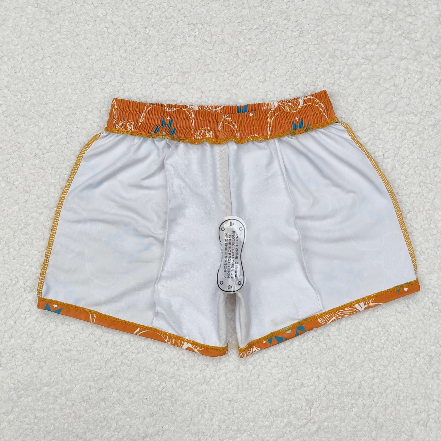 RTS NO MOQ ETA 5/7days arrived S0463 Alpine bull head geometric orange brown swimming trunks