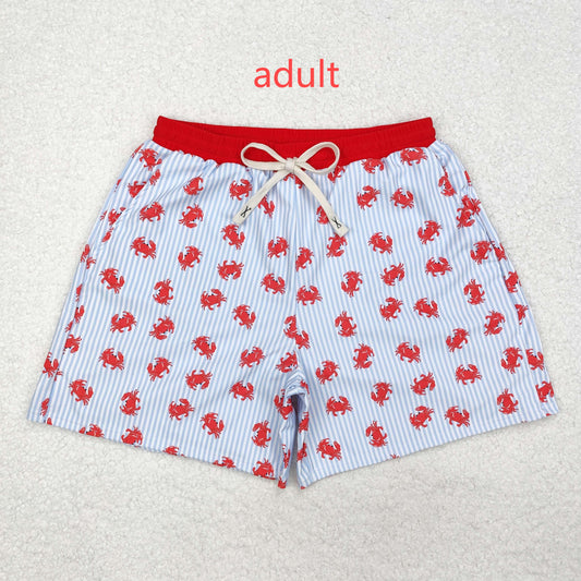 RTS NO MOQ ETA 5/7days arrived S0464 Adult male crab blue striped swimming trunks