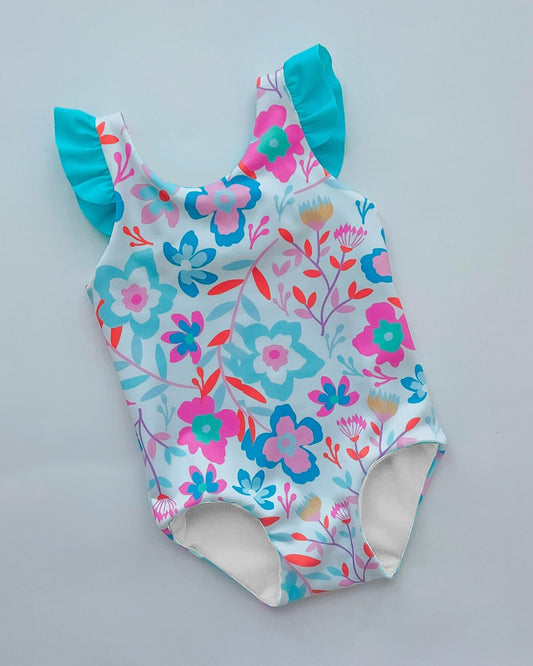 no moq S0514 PRE-ORDER baby girl clothes floral jumpsuit swimsuit -2025.1.10