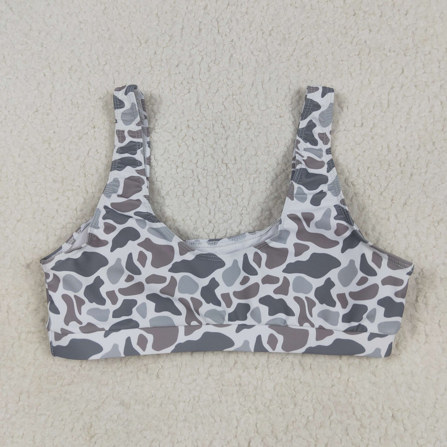 RTS NO MOQ S0556 Adult female brown grey camouflage swimsuit vest