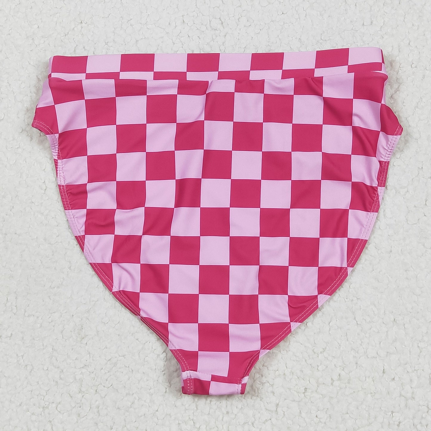 RTS NO MOQ S0561 Adult female rose red plaid swimsuit briefs