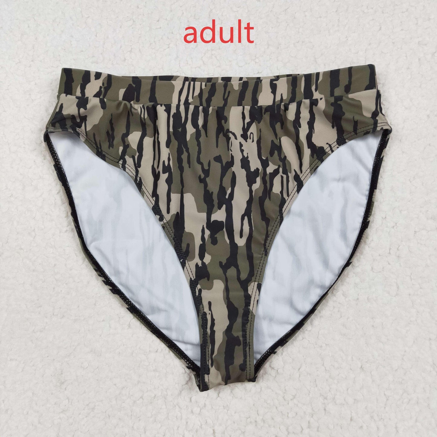 RTS NO MOQ（In Stock) S0564 Adult female military green camouflage swimsuit briefs