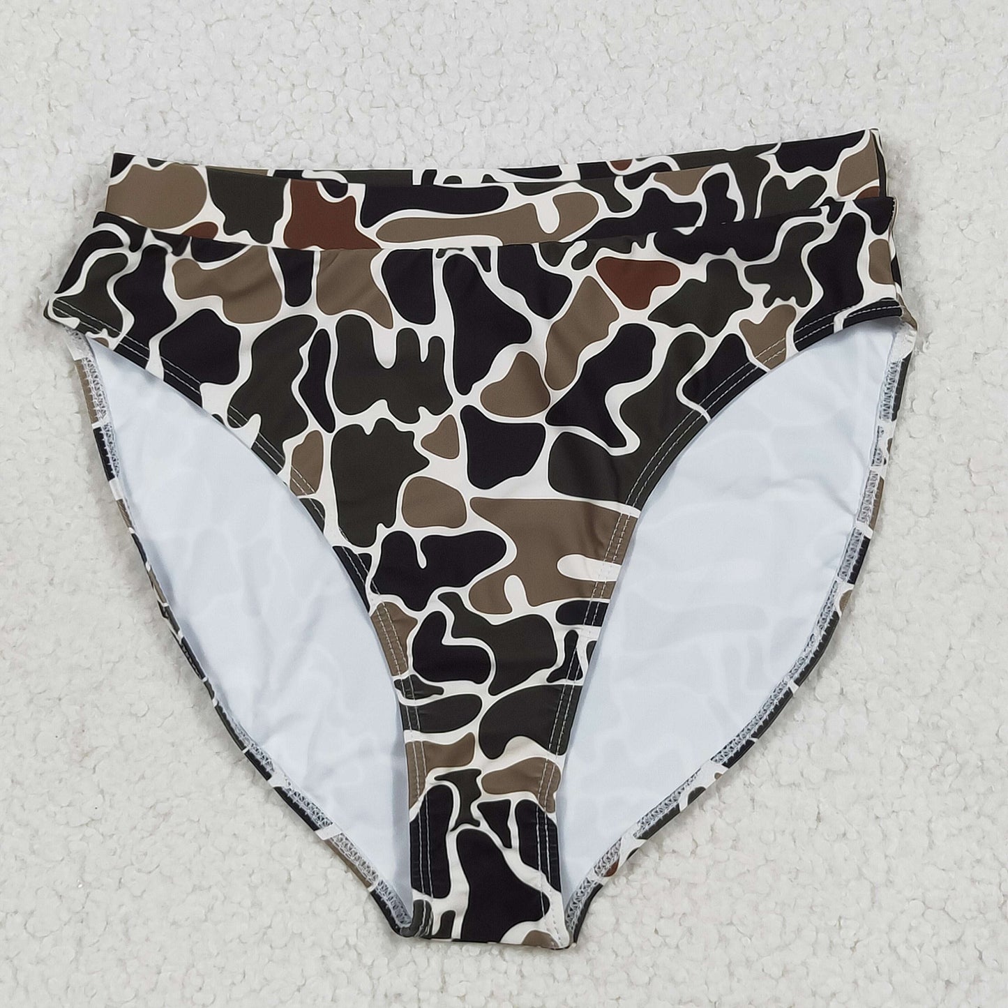 RTS NO MOQ（In Stock) S0567 Adult female camouflage beige swimsuit briefs