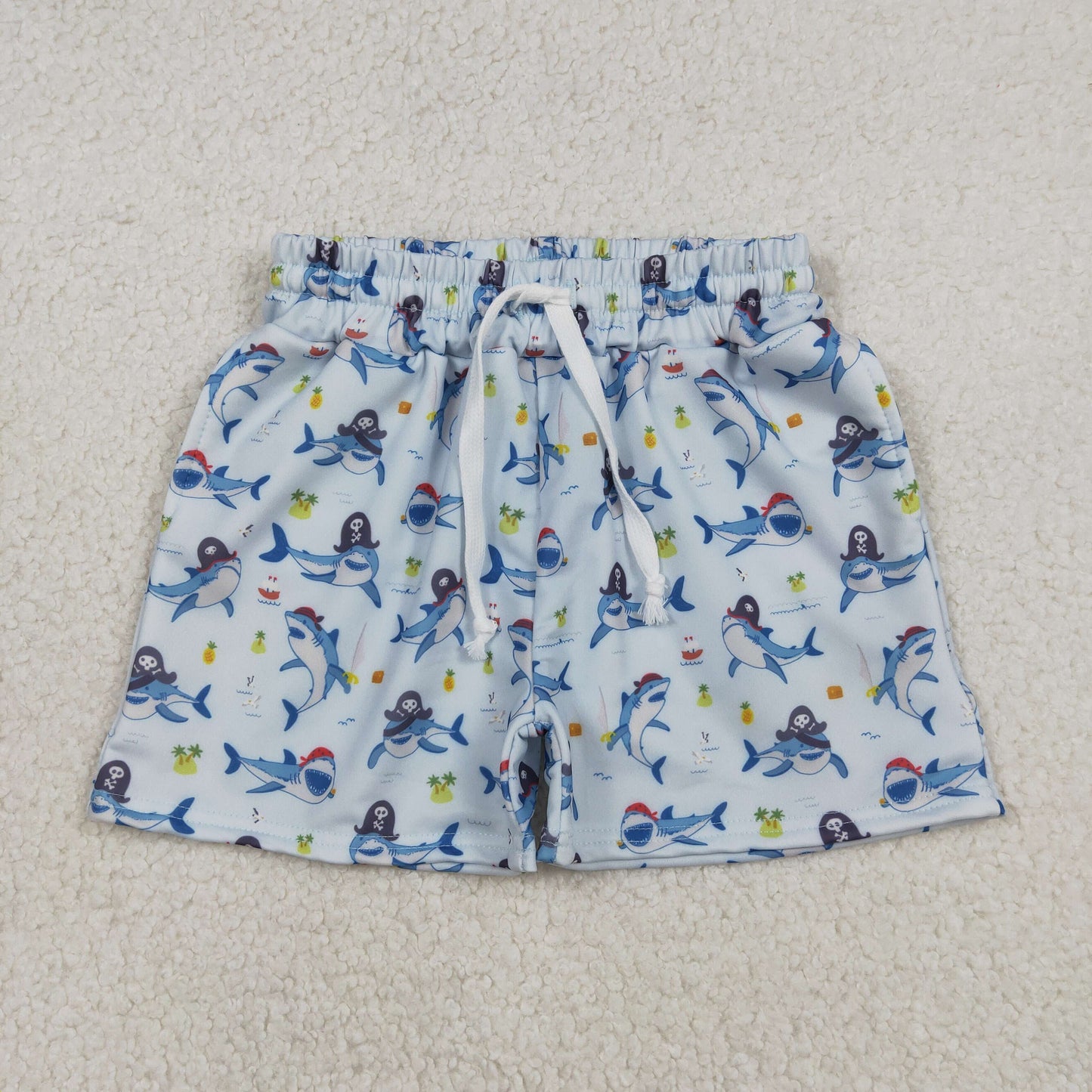 RTS NO MOQ Sibling baby boy clothes Summer beach swim trunks shorts