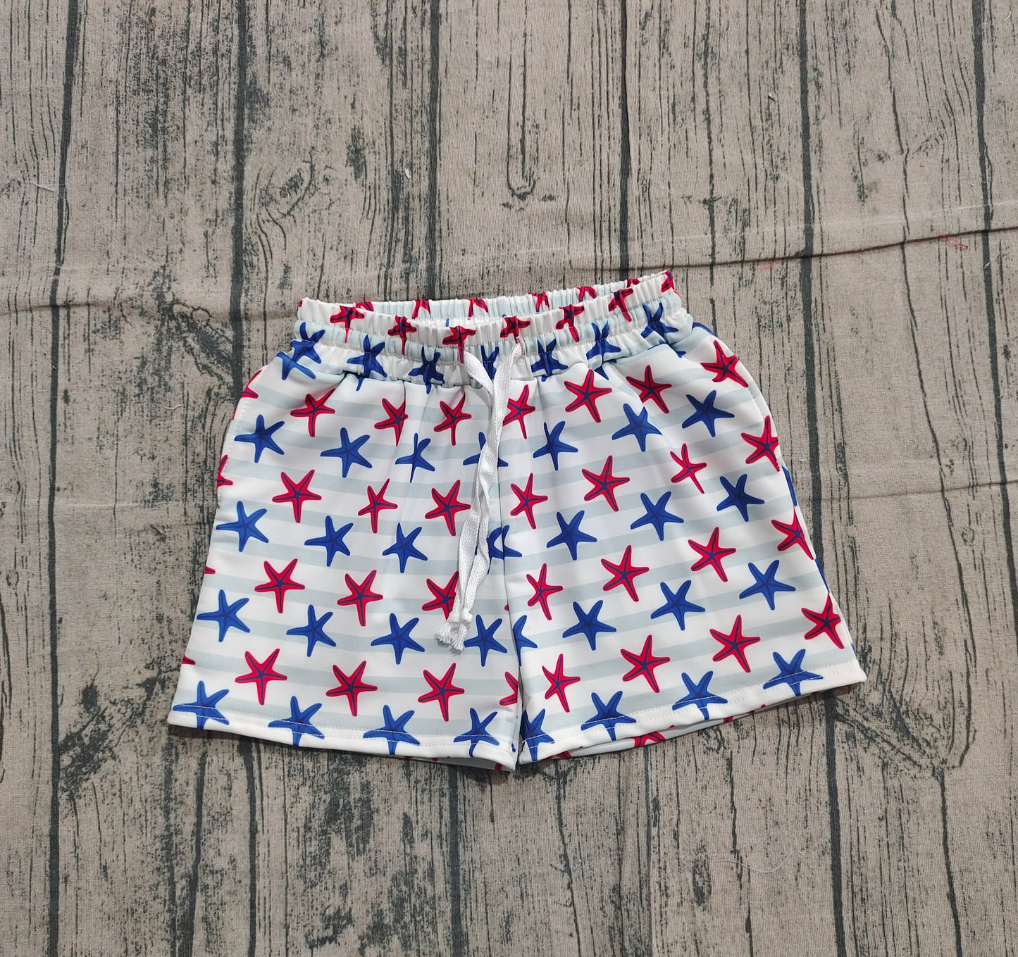 (Pre Order) No moq S0588 pre order baby Boys clothes summer starfish Swim Trunks-25.11.6