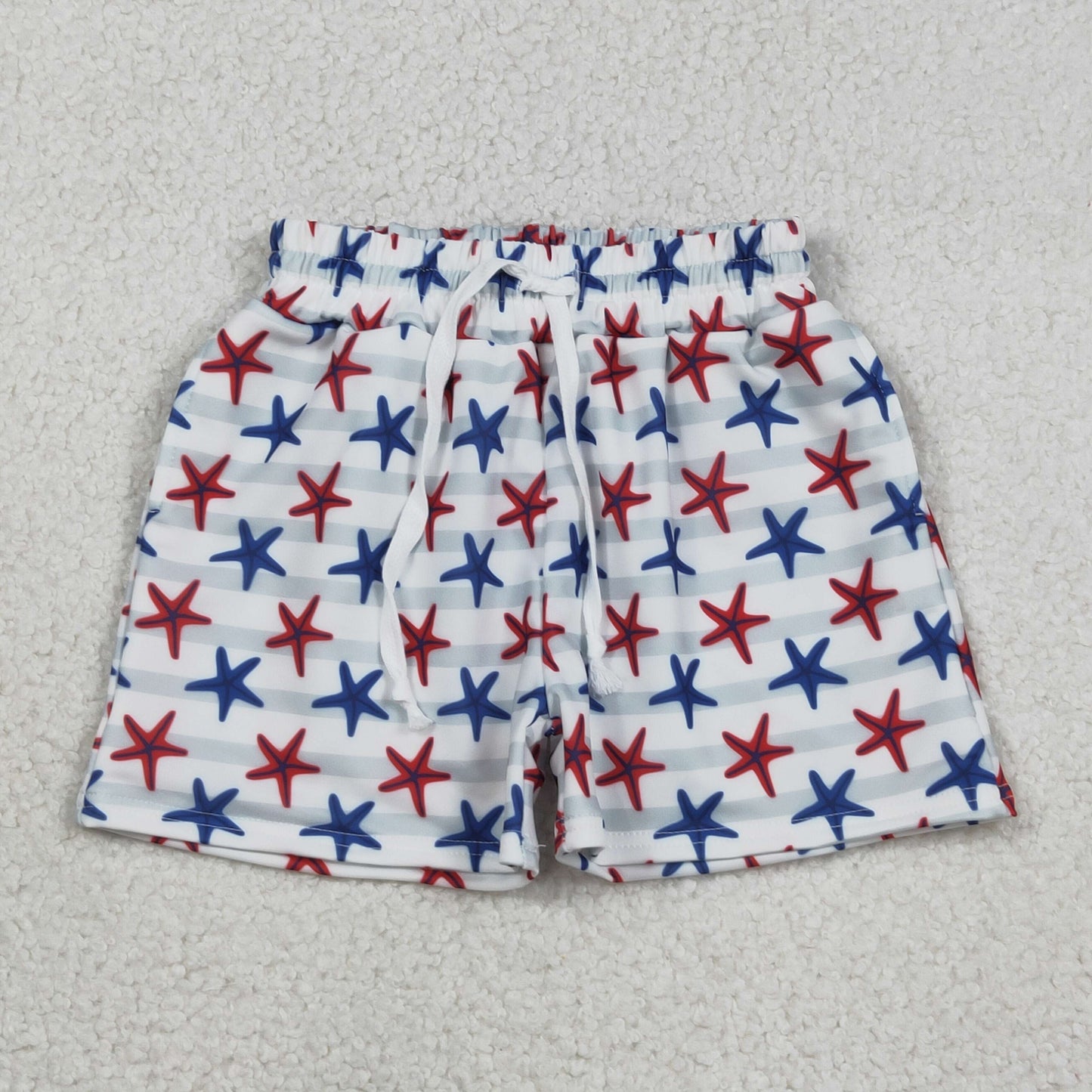 RTS NO MOQ Sibling baby boy clothes Summer beach swim trunks shorts