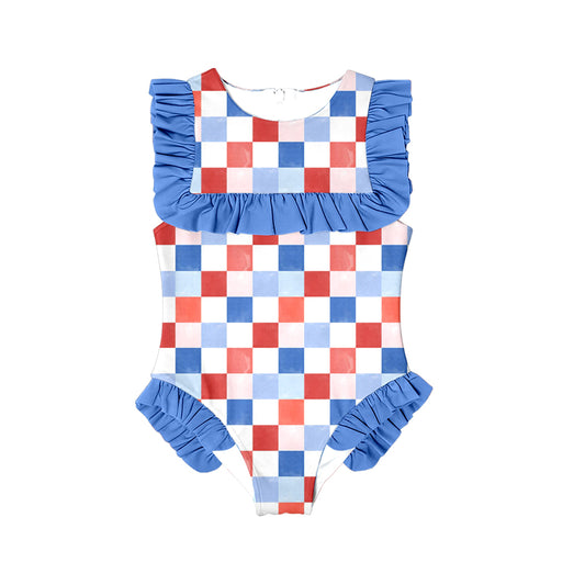 (Pre Order) No moq S0593 PRE-ORDER baby girl clothes sleeveless summer swimsuit -2025.10.25