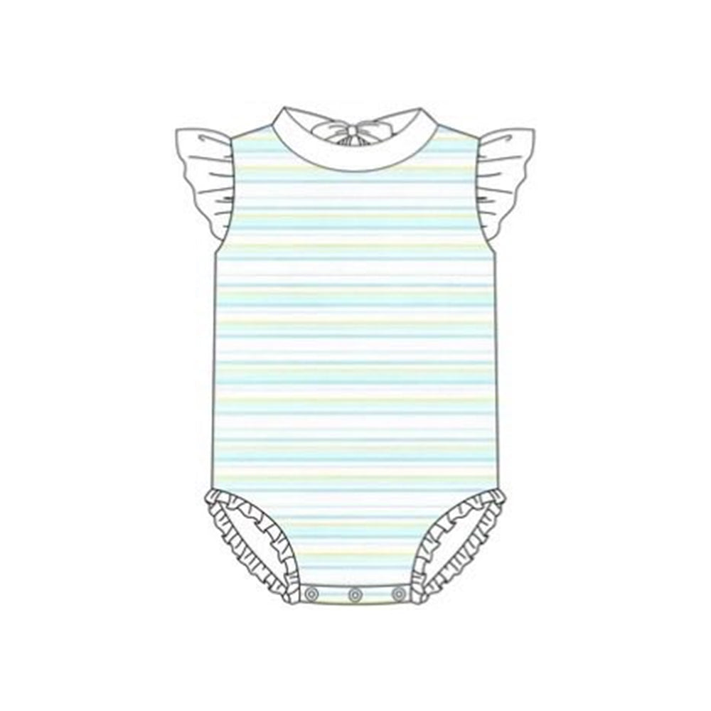 (Pre Order) No moq S0651 PRE-ORDER baby girl clothes summer vest swimsuit -2025.11.26