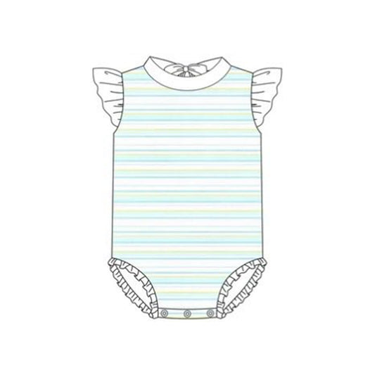 (Pre Order) No moq S0651 PRE-ORDER baby girl clothes summer vest swimsuit -2025.11.26