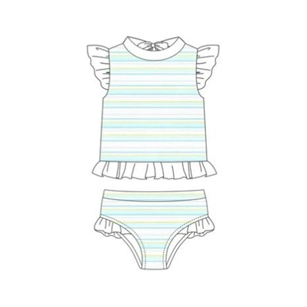 (Pre Order) No moq S0652 PRE-ORDER baby girl clothes summer vest swimsuit -2025.11.26
